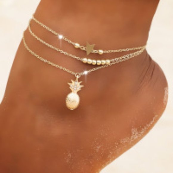 Anklet Jewelry - Pineapple Anklet 3pcs